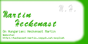 martin heckenast business card